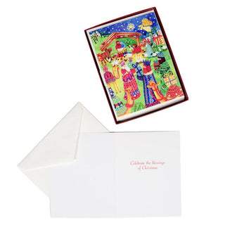 Caspari Nativity Boxed Christmas Cards - 16 Christmas Cards & 16 Envelopes 87202