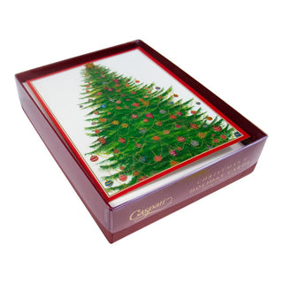 Personalization by Caspari Glittering Tree Personalized Christmas Cards 88206PG