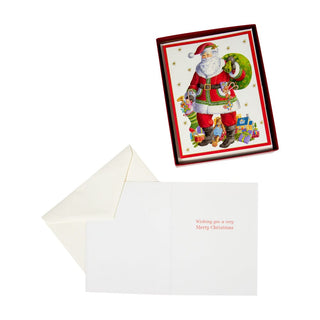 Caspari Santa Claus Lane Boxed Christmas Cards - 15 Christmas Cards & 15 Envelopes 88207