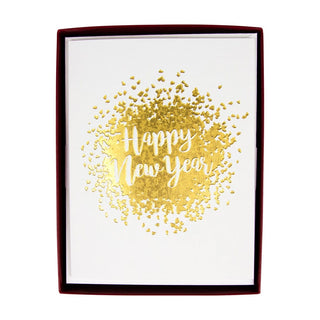 Personalization by Caspari Happy New Year Embossed Personalized Christmas Cards 88234PG