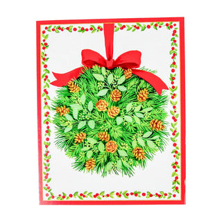 Caspari Kissing Ball Mini Boxed Christmas Cards - 15 Christmas Cards and Envelopes per Box 89022