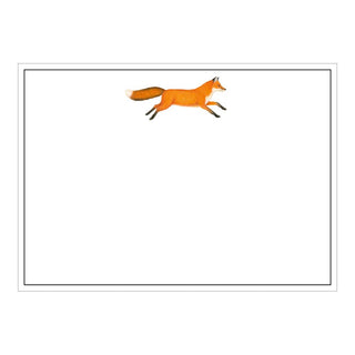 Caspari Leaping Fox Correspondence Cards - 12 Per Package 92628CCU12