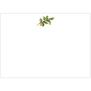 Caspari Holly Sprig Correspondence Cards - 20 Card & Envelopes 93627CCU12