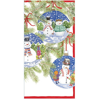 Caspari Snowman Ornaments Greeting Cards - 4 Per Package 94700