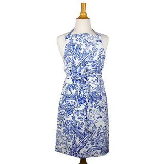 Caspari Pagoda Toile Blue & White Aprons - 1 Apron APR012A