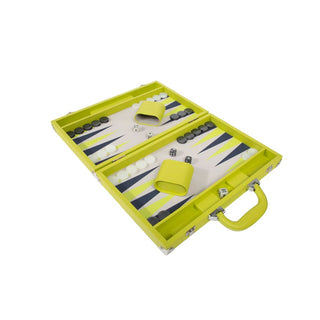 Brouk Ellen Backgammon Set in Lime