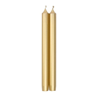 Caspari Straight Taper 10" Candles in Gold - 2 Candles Per Package, 6 Packages Included CA60.2X6