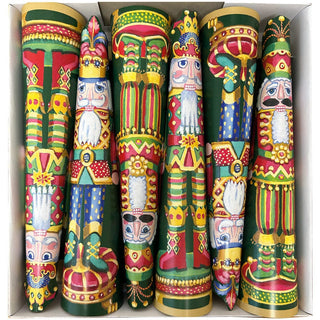 Caspari Nutcracker Christmas Christmas Cone Crackers - 6 Cone-Shaped Crackers Per Box CK166.12