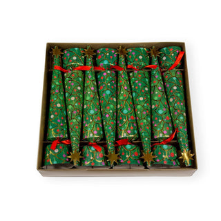 Caspari Merry And Bright Christmas Cone Crackers - 8 Per Box CK167.12