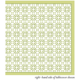 Caspari Garden Trellis Cloth Tablecover in Green - 1 Tablecover FTC015L