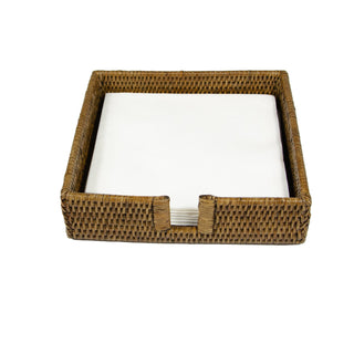 Caspari Rattan Dinner Napkin Holder in Natural - 1 Napkin Holder HD001