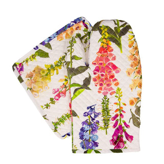 Caspari Foxgloves Oven Mitts And Pot Holders Set - 1 Piece Of Each OMPH011A