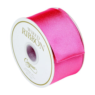 Caspari Solid Satin Shocking Pink Ribbon - 1 Spool Of Ribbon R956