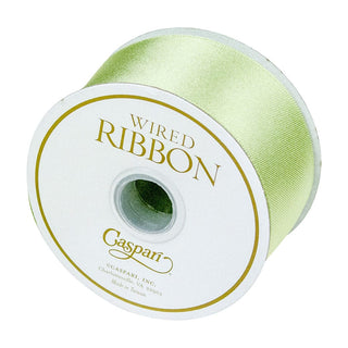 Caspari Solid Satin Celadon Ribbon - 1 Spool Of Ribbon R957