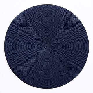 Deborah Rhodes Braided Round Placemat in Navy - 1 Each 06751