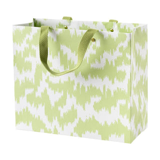 Caspari Modern Moiré Large Gift Bag in Green - 1 Each 100030B3