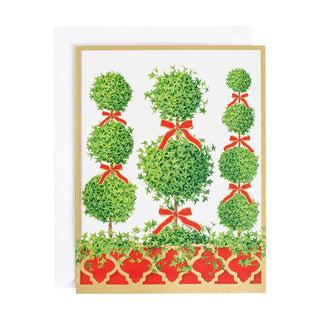 Caspari Topiaries Boxed Christmas Cards - 16 Cards & 16 Envelopes 100218