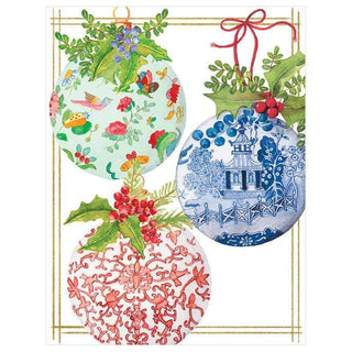 Personalization by Caspari Porcelain Ornaments Personalized Christmas Cards 100219PG