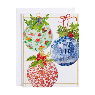 Personalization by Caspari Porcelain Ornaments Personalized Christmas Cards 100219PG