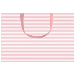 Caspari Mini Stripe Medium Gift Bag in Blush - 1 Each 10022B5