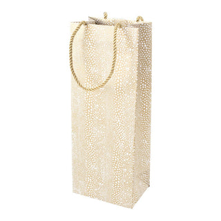 Caspari Pebble Wine & Bottle Gift Bag in Gold - 1 Each 100300B4