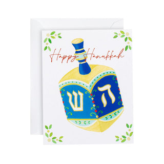 Caspari Happy Hanukkah Dreidel Mini Boxed Hanukkah Cards - 16 Cards & 16 Envelopes 101001