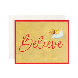 Caspari Believe Angel Mini Boxed Christmas Cards - 15 Cards & 15 Envelopes 101015