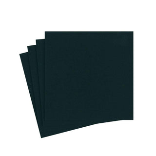 Caspari Paper Linen Solid Cocktail Napkins in Black - 15 Per Package 102CG