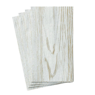 Caspari Faux Bois Birch Paper Linen Guest Towel Napkins - 12 Per Package 10420GG