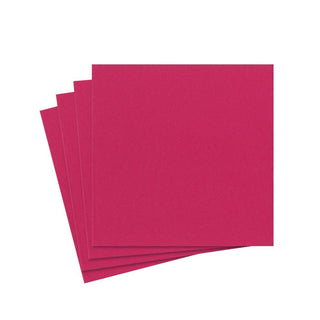 Caspari Paper Linen Solid Cocktail Napkins in Fuchsia - 15 Per Package 106CG