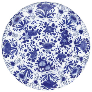 Caspari Delft Round Paper Placemats in Blue - 12 Per Package 1112PPRND