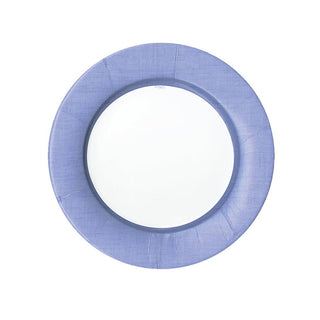 Caspari Linen Border Paper Salad & Dessert Plates in Lavender - 8 Per Package 11379SP