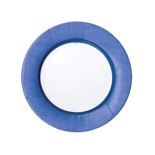 Caspari Linen Border Paper Salad & Dessert Plates in Blue II - 8 Per Package 13283SP