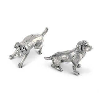 Vagabond House Pewter Spaniel Salt & Pepper Set 14975