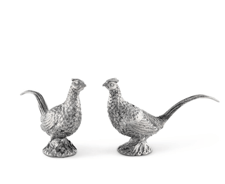 Vagabond House Pewter Pheasants Salt & Pepper Set 14977