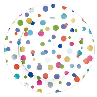 Caspari Confetti Brights Paper Dinner Plates - 8 Per Package 15080DP