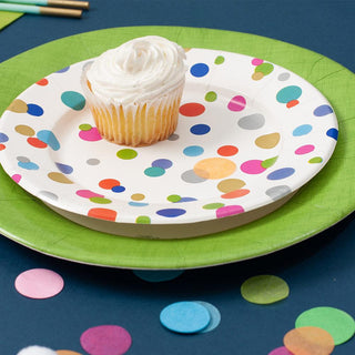 Caspari Confetti Brights Paper Salad & Dessert Plates - 8 Per Package 15080SP