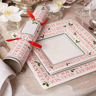 Caspari Yuletide Cheer Paper Dinner Plates - 8 Per Package 15570DP