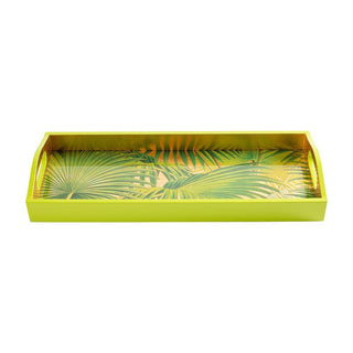 Caspari Palm Fronds Lacquer Bar Tray in Gold - 1 Each 15862LQBAR