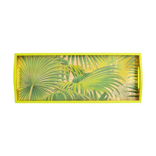 Caspari Palm Fronds Lacquer Bar Tray in Gold - 1 Each 15862LQBAR