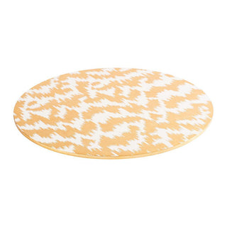 Caspari Modern Moiré Round Lacquer Placemat in Gold - 1 Each 15954LQPMRND