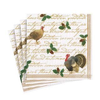 Caspari Founders' Thanksgiving Paper Luncheon Napkins - 20 Per Package 16240L