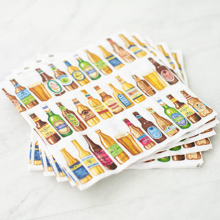 Caspari 99 Bottles Paper Cocktail Napkins - 20 Per Package 16340C