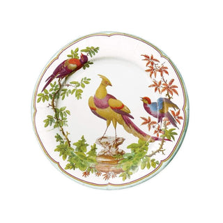 Caspari Chelsea Birds Paper Salad & Dessert Plates in Celadon - 8 Per Package 16581SP