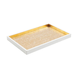 Caspari Pebble Lacquer Vanity Tray in Gold - 1 Each 16790LQSMREC