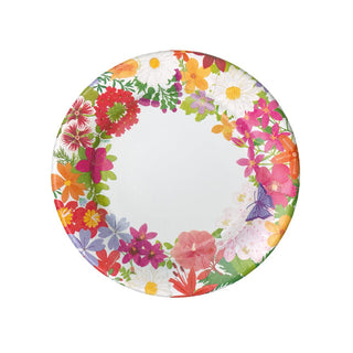 Caspari Halsted Floral Paper Salad & Dessert Plates - 8 Per Package 16820SP