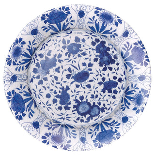 Caspari Delft Paper Dinner Plates in Blue - 8 Per Package 16830DP