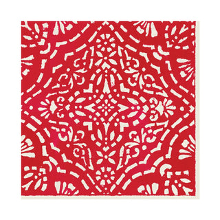 Caspari Annika Paper Luncheon Napkins in Red - 20 Per Package 17300L