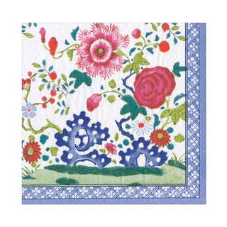 Caspari Floral Porcelain Luncheon Napkins - 20 Per Package 17380L