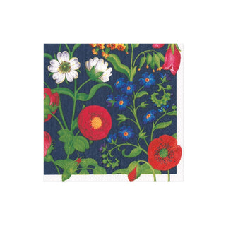 Caspari Cloisters Garden Boxed Cocktail Napkins in Navy - 40 Per Box 17391B